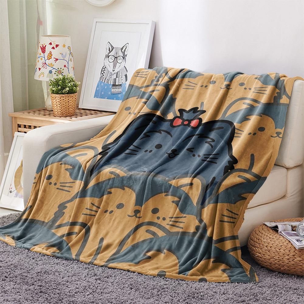 

1Pc orkshire Terrier dogs Print Flannel Blanket, High quality Comfortable for All Seasons, Home Decor, Warmth and Comfort, Perfect for Christmas Gifts 80cm x 120cm