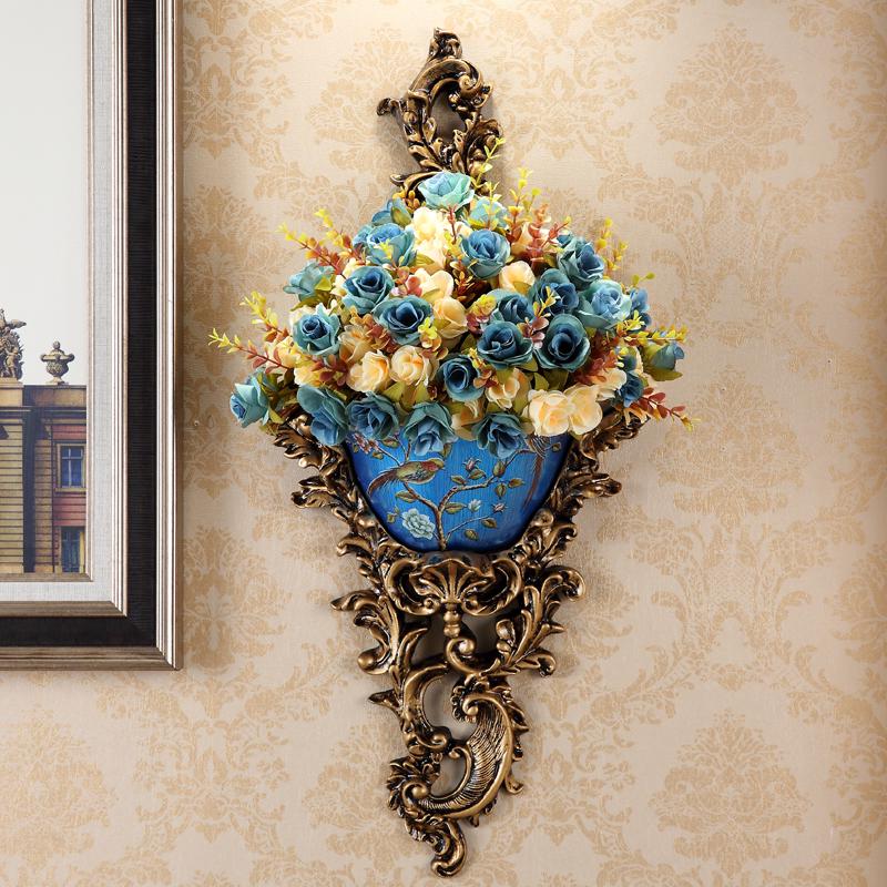 European Wall-Mounted Vase: Creative Resin Ornament for Retro Home Decor