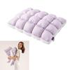Sleeping Bed Pillow 48 x 74 cm with Quilted Square Checkered and Fiber Fill for Adult Guest Room and Bedroom Bedding
