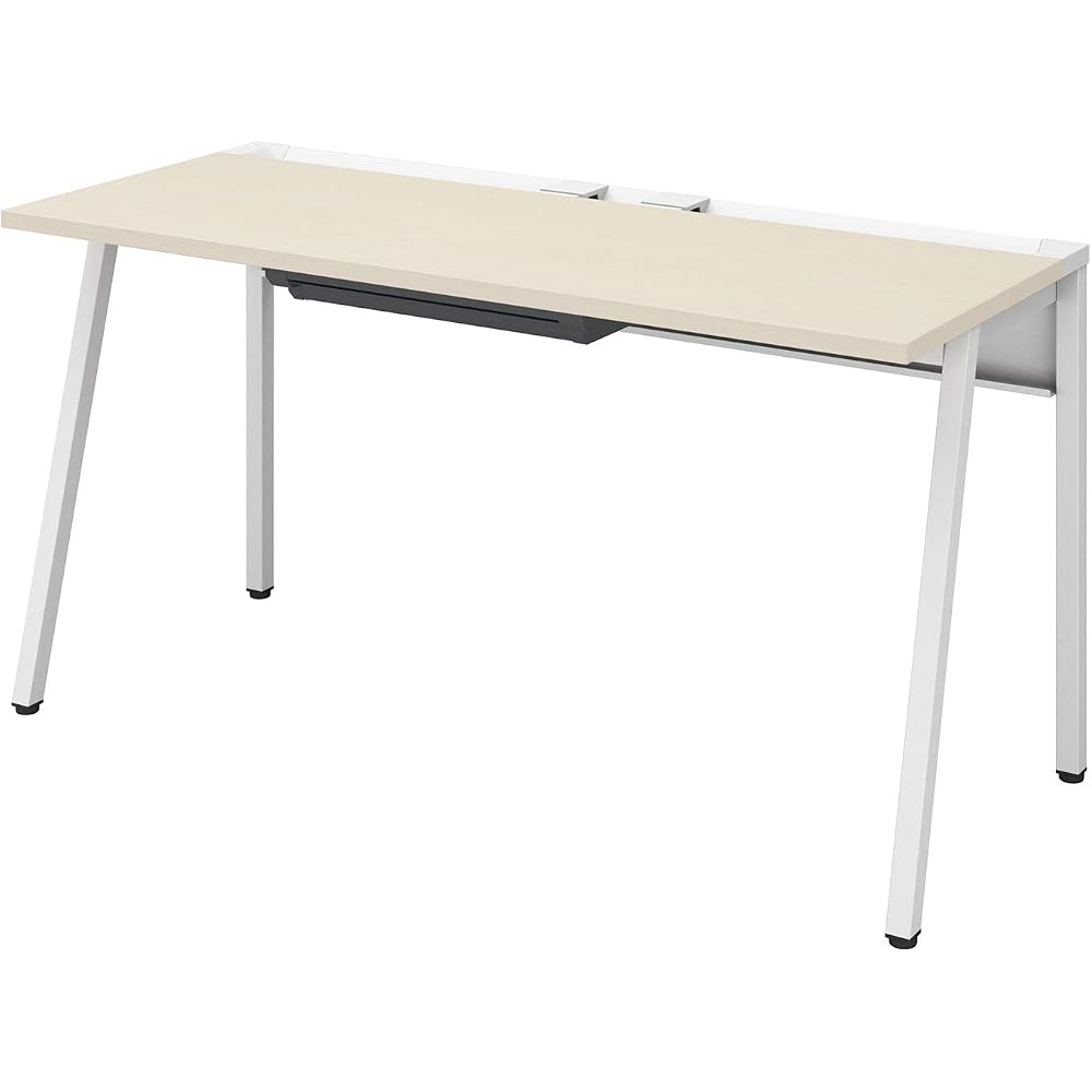 Office Desk Kokujoline Flat Desk Work Desk White x Natural Width 140 x Depth 60 cm [3 Packs] DLE-...