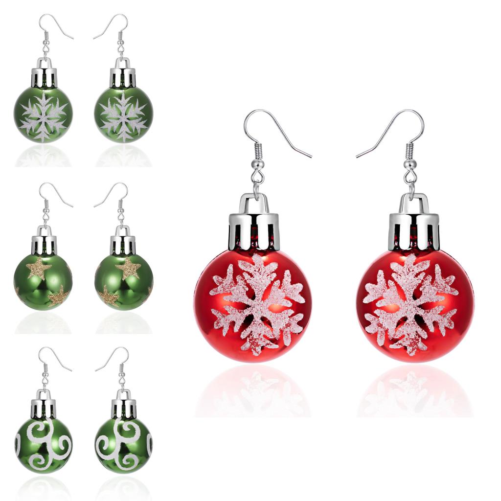 Snowflake Star Resin Drop Earrings With Electroplating For Womens Holiday Jewelry