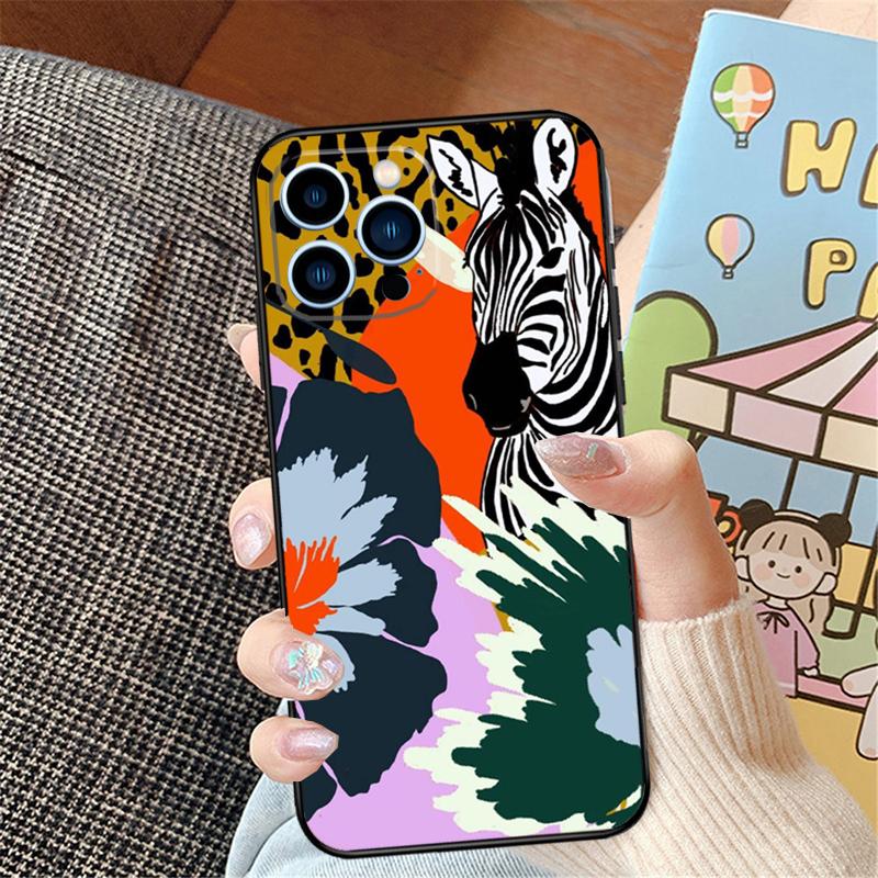 Vintage Leaves Flower Phone Case For iPhone 16 Pro Max 15 14 11 12 13 Pro Max Mini XR 16e 16 15 Plus Bumper Cover