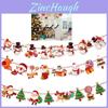 Merry Christmas Banner Pennant Hanging Flag Bunting Featuring Santa Claus And Snowman Designs**