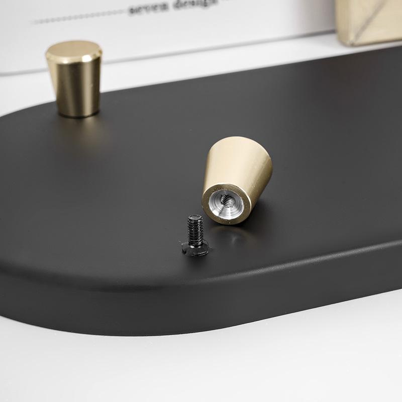 Desktop Decorations Storage Trays Light Luxury Wrought Iron Ornaments Leather Storage Trays Entrance Jewelry Decorative