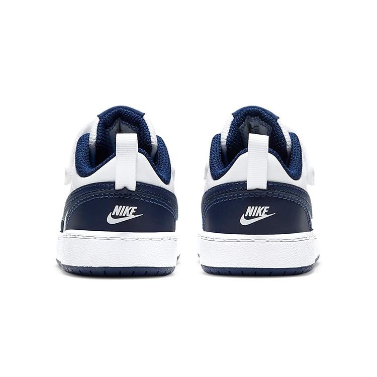Nike Court Borough 2 Low Comfortable Low Top Skateboard Shoes Blue White Infant And Toddler BQ5453-107
