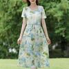Elegant Dresses for Women Plus Size Casual Short Sleeve Vintage Long Dress Summer Clothes
