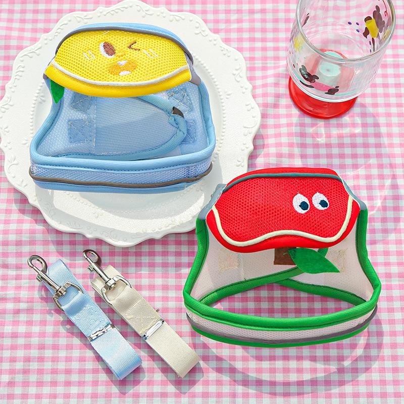 Dog Pet Supplies Cartoon WipesChest Straps Leashes Cat Four-season Styles MeshBreathable