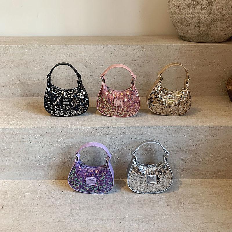 Bags Mini Sequined Small Bag 2025 New European and American Fashion Niche Versatile Hand Carry Messenger Chain Dumpling Bag