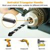 Multi-Functional Triangle Diamond Drill Bit Set – Carbide & Tungsten for Ceramic, Tile, Concrete, Brick, Wood, Glass & Metal