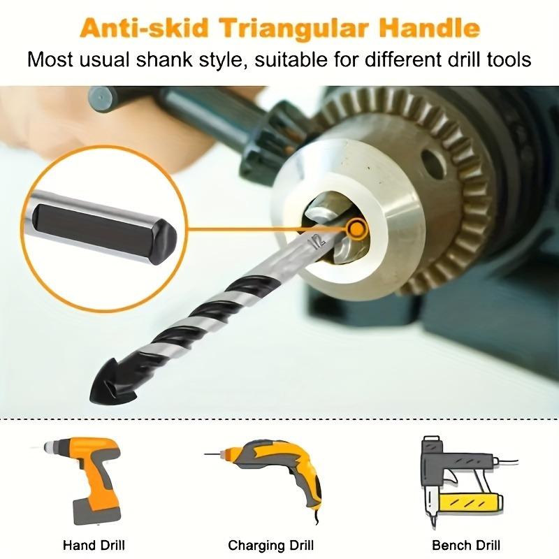 Multi-Functional Triangle Diamond Drill Bit Set – Carbide & Tungsten for Ceramic, Tile, Concrete, Brick, Wood, Glass & Metal