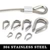 M2 M3 M4 M5-M6-M8-M10 304 Stainless Steel Cable Wire Rope Protective Sleeve  Chicke Riggingn Heart Ring Fixing Workpiece