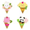 Original Enamel Alloy Brooch Cute Small Animal Ice Cream Sweet Pin Badge for Kid Clothes Backpack Decoration Wholesale