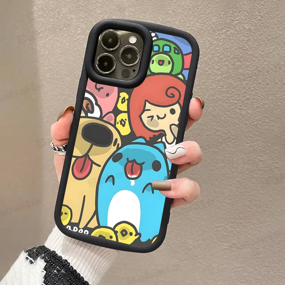Bugcat Capoo Cute Phone Case For iPhone 16 15 14 Plus 13 12 11 17 Pro Max Pro Soft Cover