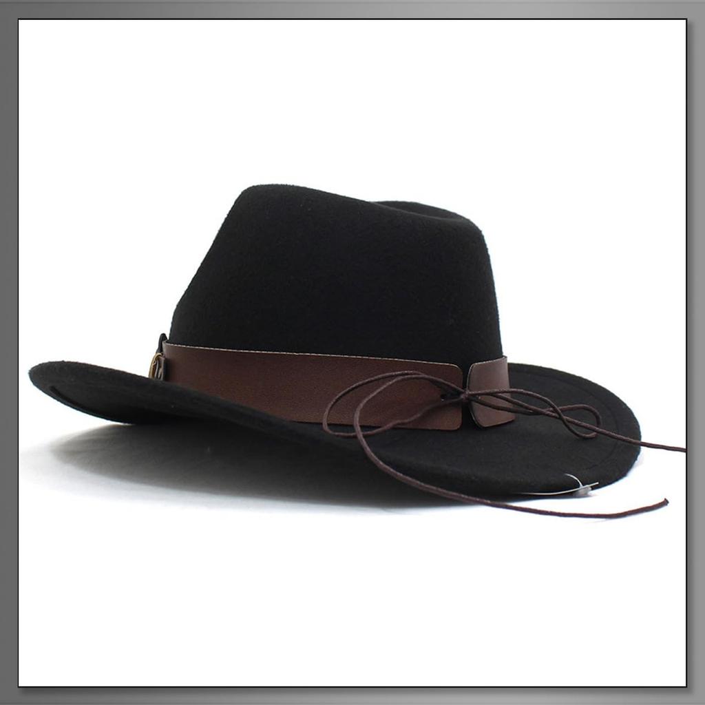 Buzz Selection Cowboy Retro Stylish Jazz Western Hat CAQ265 Men's (Black)