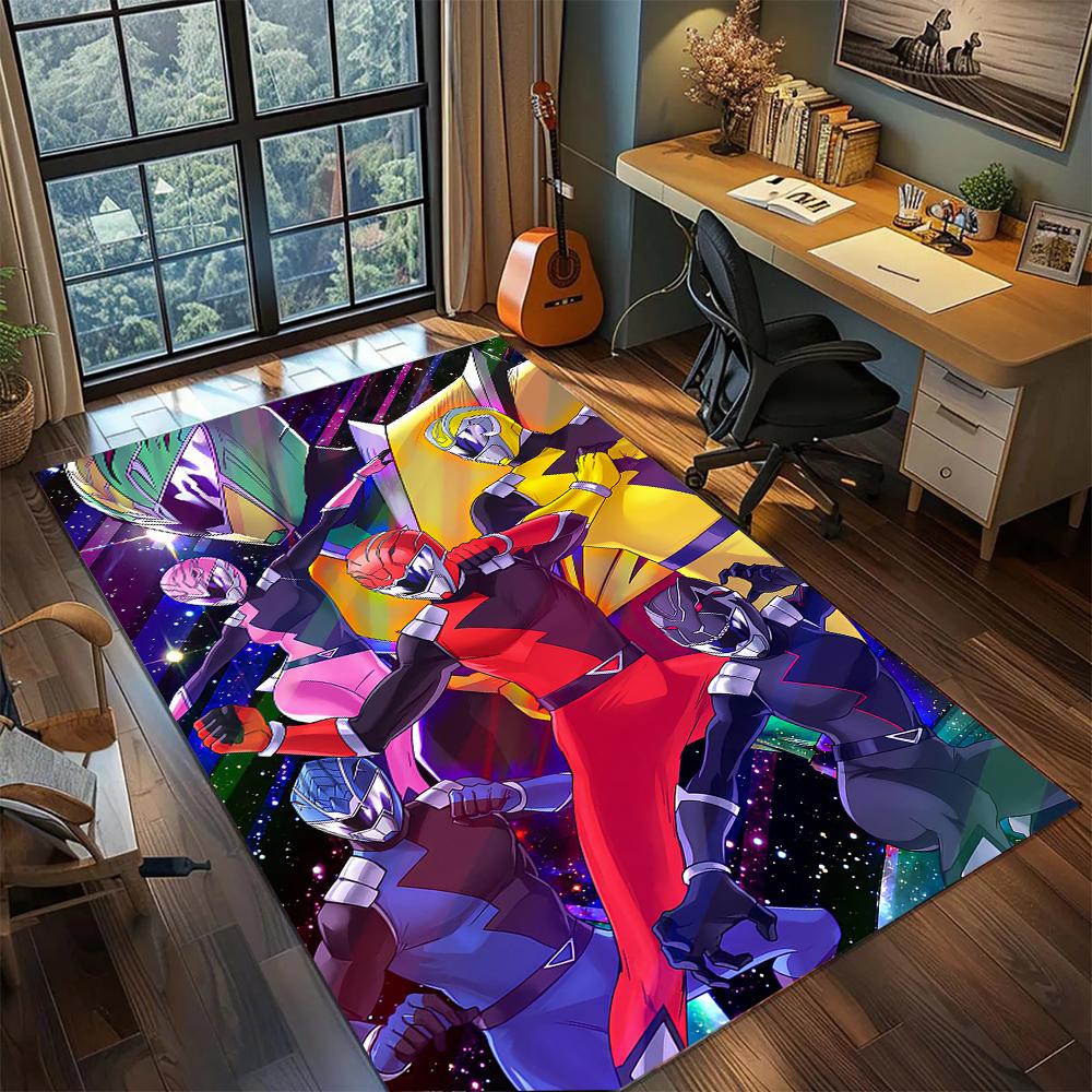 Anime Super Sentai Kyuranger Rug Carpet Large Area Rug Non Slip Washable Floor Mat Gamer Room Bedroom Home Decor