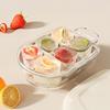 Cartoon Print Ice Cube Maker, Ice Cube Mold with Buckle Sealing Cover, Easy Release Food-Grade Safe Ice Tray