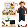 Educational Wooden Eco Magnetic Board Puzzle Farm 107 Elements