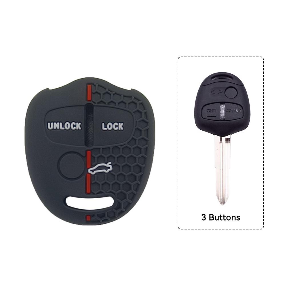 Silicone Car Key Case Cover Fit For Mitsubishi Evolution Lancer Ex Grandis Outlander Triton Pajero Asx Protected Fob