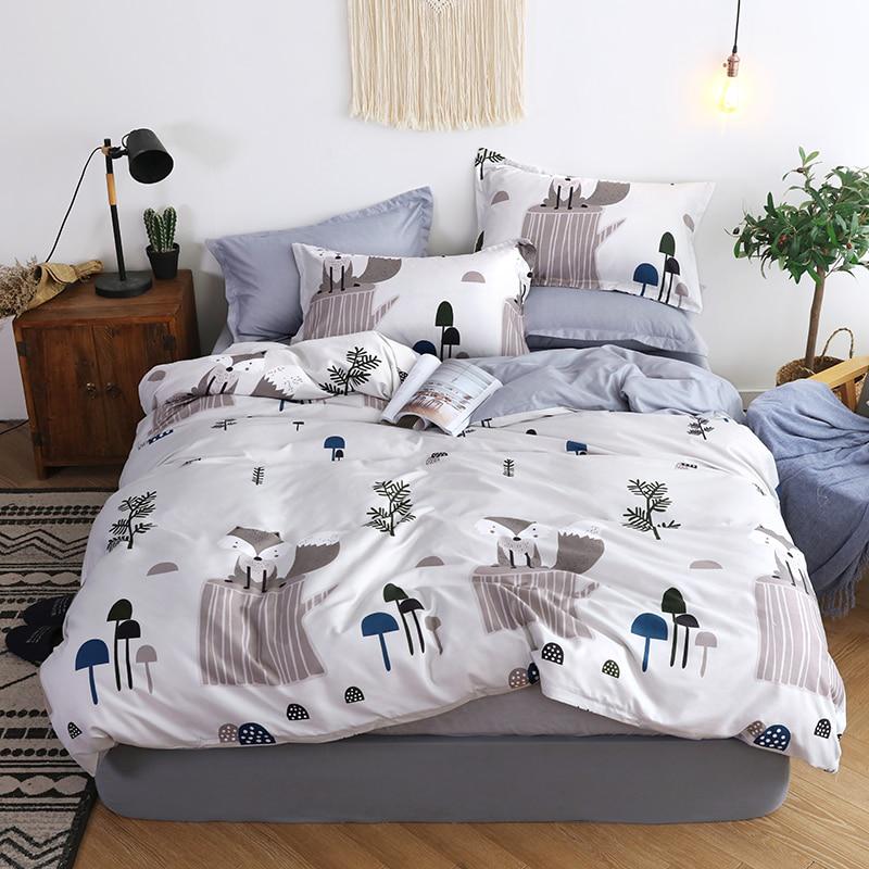 Bedding Set 4pcs Duvet Cover Sets Bed Linen Included Sheet Pillowcase
