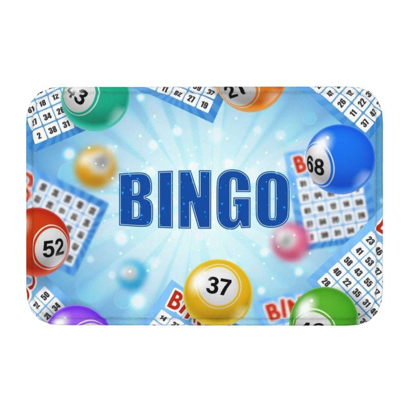 Game Bingo Doormat Mat Anti-Slip Kitchen Bathroom Toilet Rug Carpet 40*60cm
