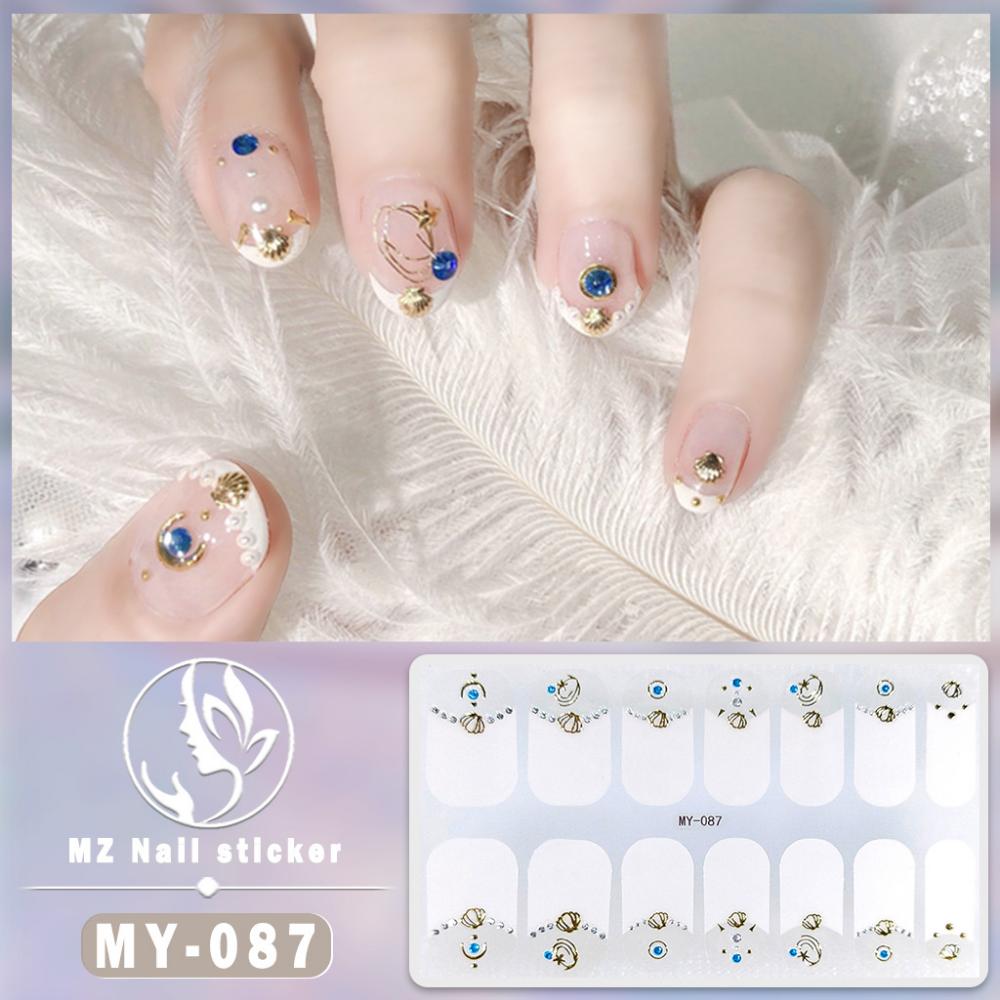 New Year's New Three-dimensional Waterproof No-bake Gel Nail Polish Film Full Sticker Ins Wind Nail Film Paper Nail Film