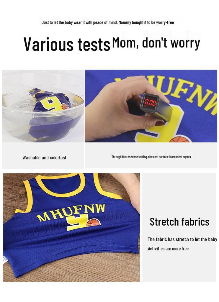 Ensemble Uniforme de Sport d'Été pour Enfants: Gilet et Short pour Garçon Moyens et Grands