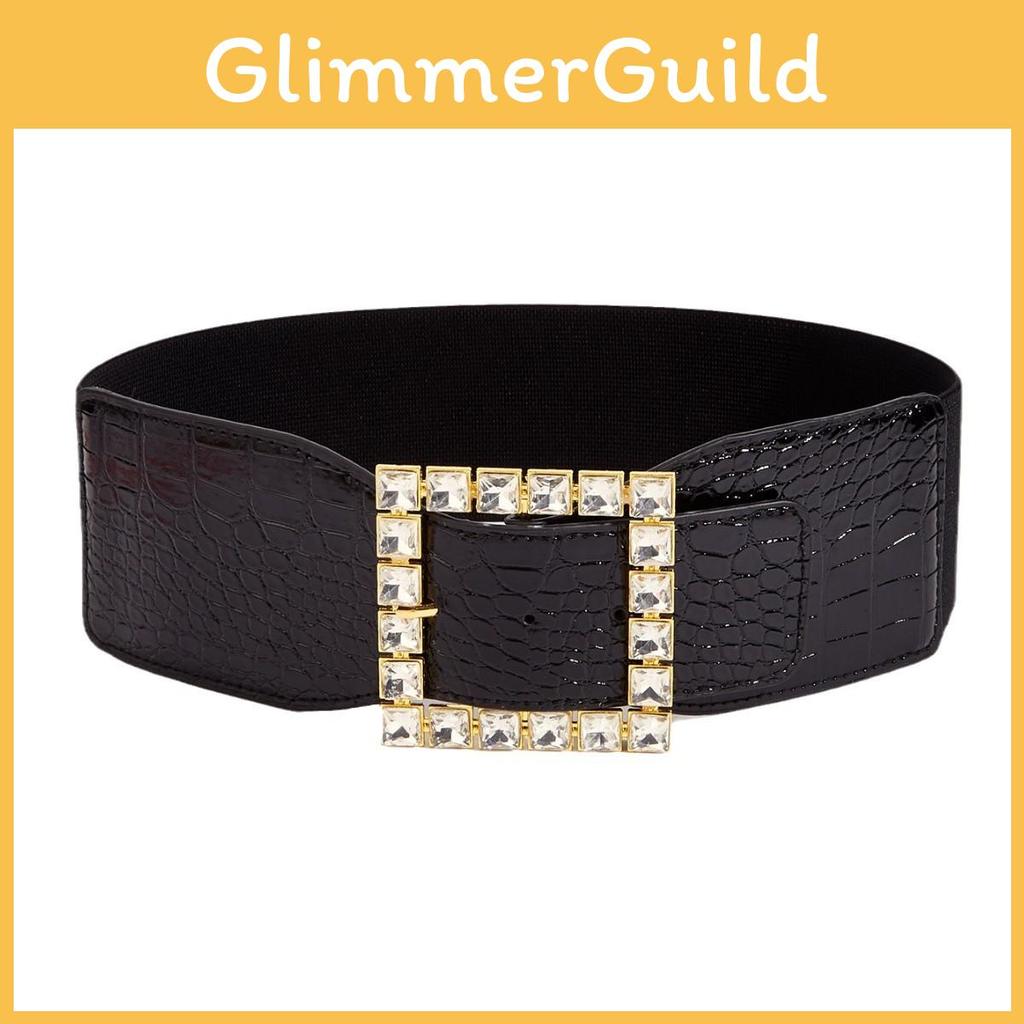 Large Ceinture en Cuir Mode avec Boucle Métallique Pour Style de Robe Vintage en Hiver
