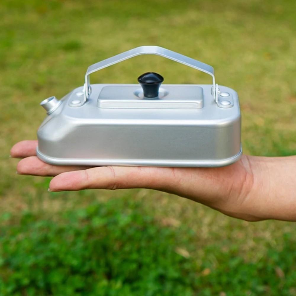 With Handle Camping Boiling Water Pot Aluminum Zinc Zinc Alloy Tea Cooker  for Hiking Fishing Picnic