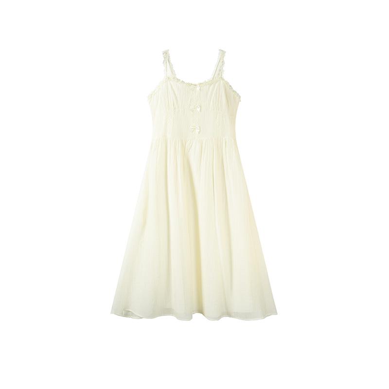 Ai Yuan 2026 Spring Plus-Size Women's Casual Bow Waist-Cinching Camisole Dress