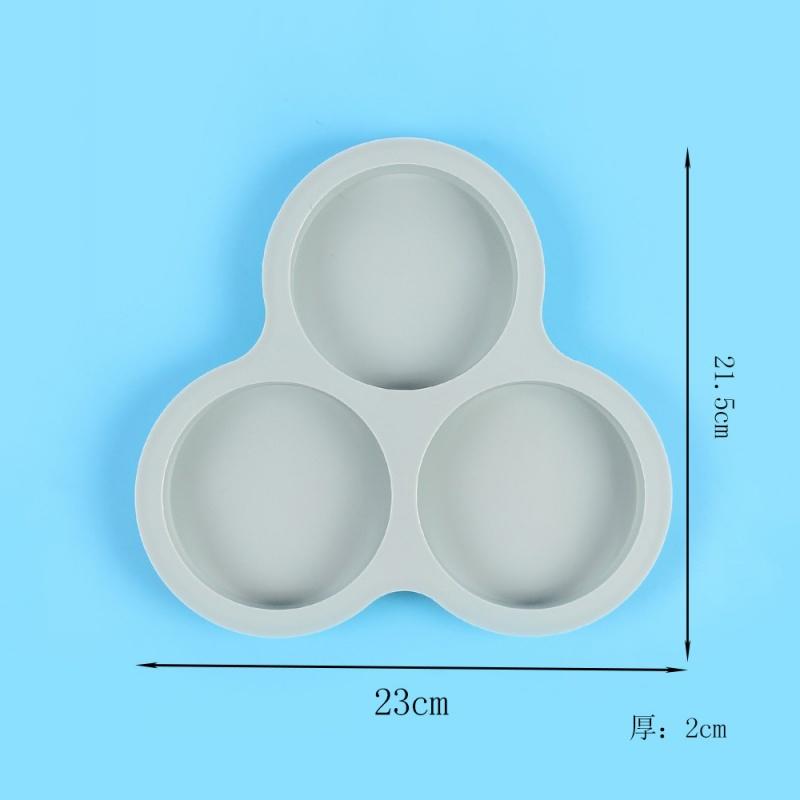 Air Fryer Egg Mold Round Shape Eggs Mold 3 Cavity Non-Stick Silicone Air Fryer Egg Pan Egg Steamer Cooking Mold Fried Egg Tool
