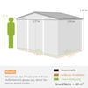 9 X 6ft Garden Metal Storage Shed, Outdoor Storage Tool House with Vents, Foundation and Lockable Double Doors, Brown