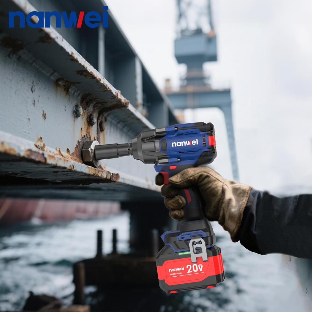 NANWEI 800N Electric Impact Wrench, Size 1/2, Adjustable Torque 500N/600N/800N