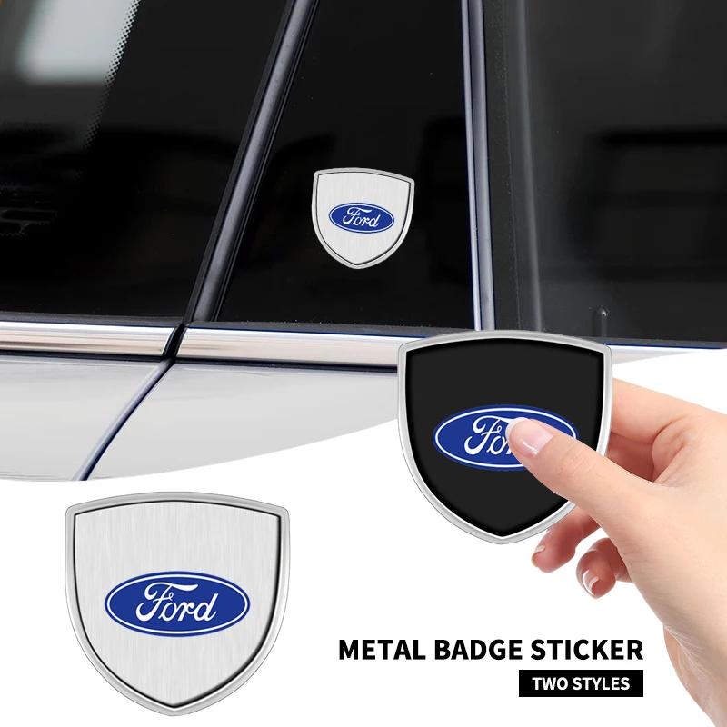 Hot New Metal Shield Sticker Car Trunk Window Side Emblem Decorative Badge Decal For Ford B-Max Cmax Smax KA St Line Galaxy Expl