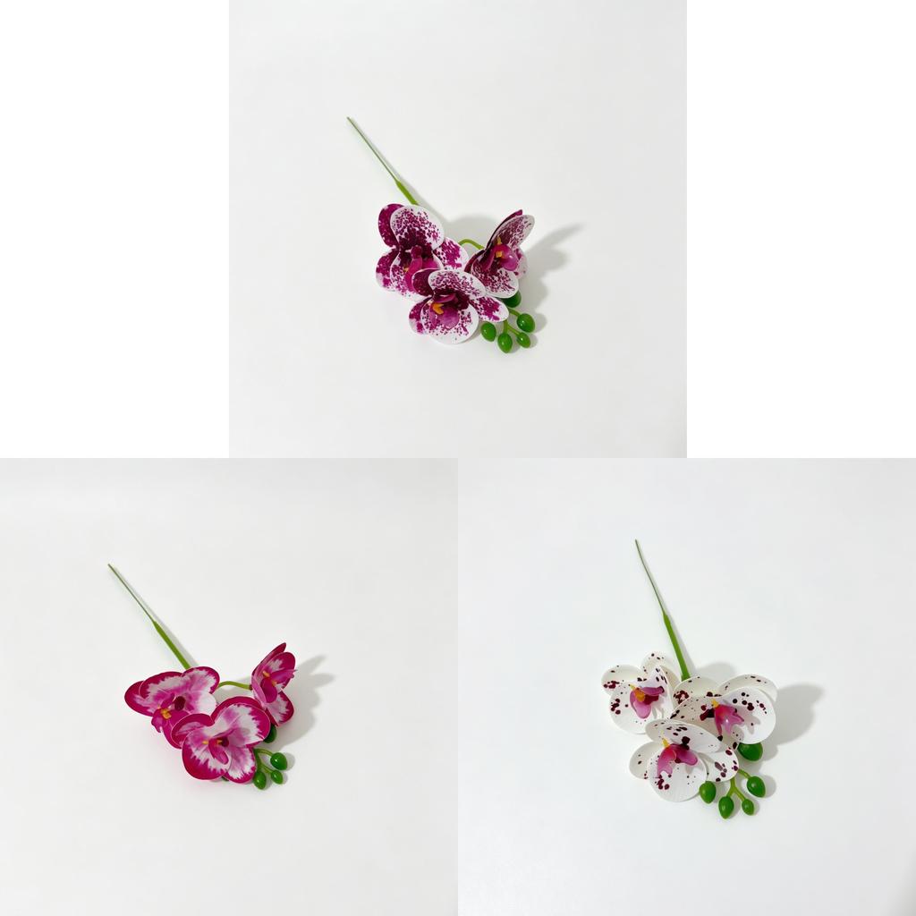 Artificial Orchid Flower Single Stem With 3d Film Texture For Wedding Decor And Home Garden