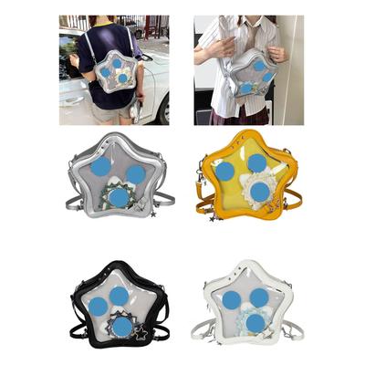Star Shaped Ita Bag Multi-Purpose Backpack Crossbody Bag Shoulder Bags for Anime Display Pu Leather Daypack Satchels