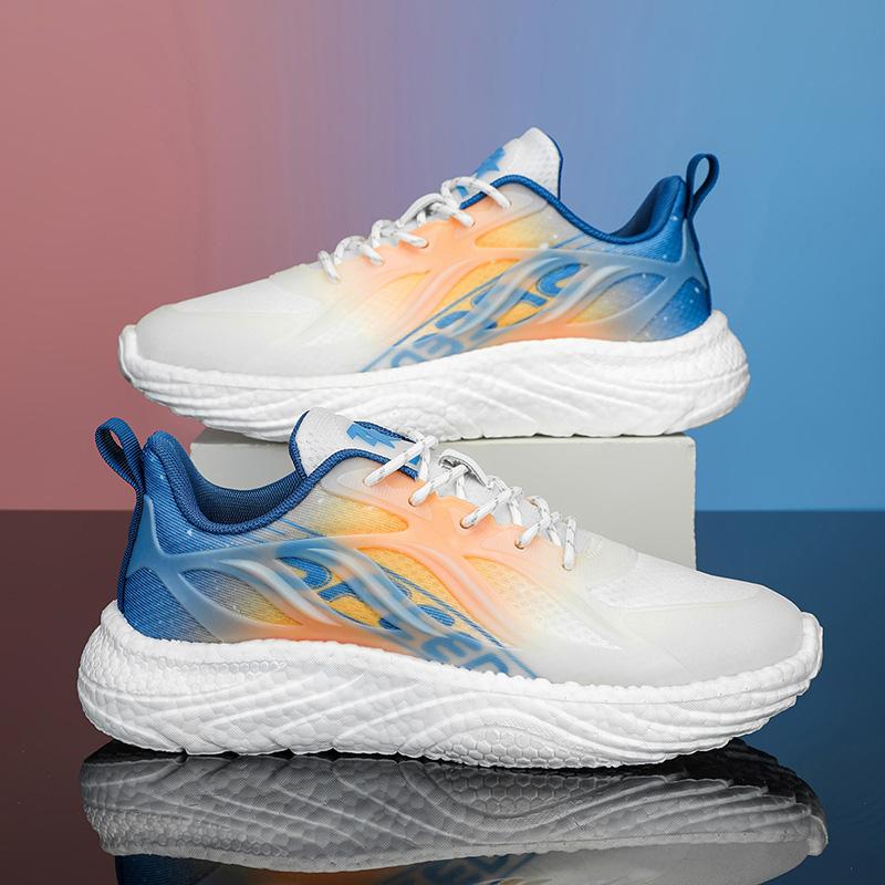 Fashion Men's Summer Breathable Platform Couple Trendy Sneakers Lightweight Running Soft Bottom Casual Mesh Shoes Men Zapatillas Hombre