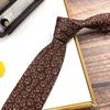 Men'S Retro Tie Dark Red Pattern British 8Cm High-End Formal Dress Casual, Professional Business Striped Wedding Tide