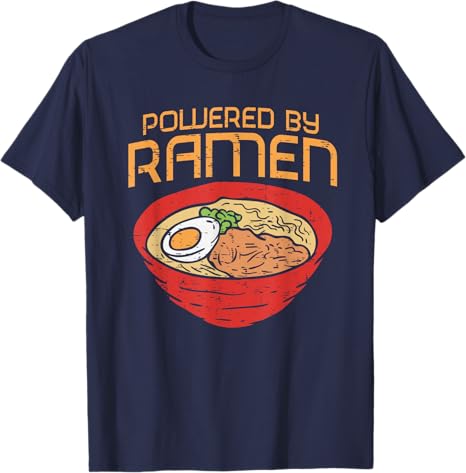 Powered By Anime  RaUnisex Love Anime Noodles Unisexs Women TShirt Y2k Cartoon Noodles Lover Graphic Outfit Short Sleeve Sayings Tee S