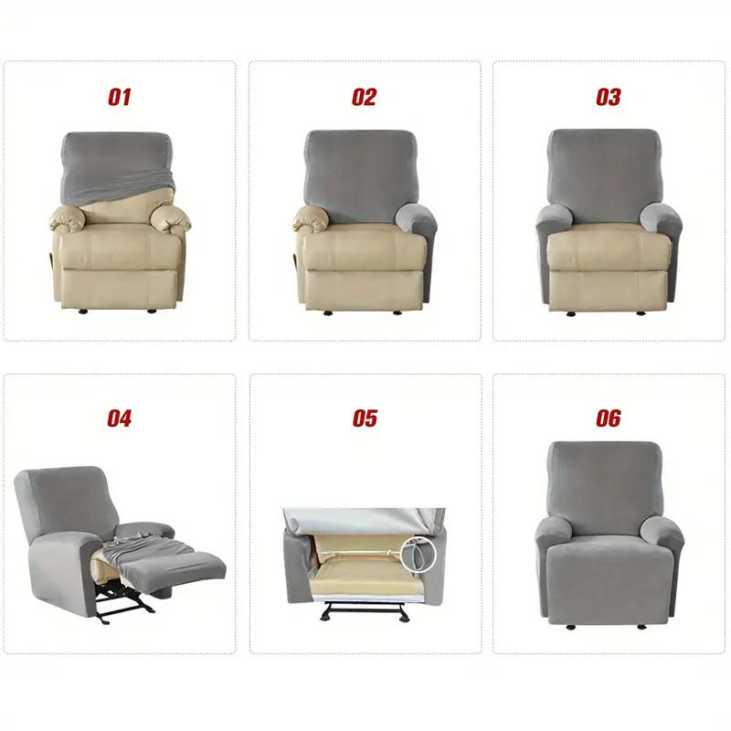 1 Seat Leaves Jacquard Recliner Chair Cover Dust-Proof Elastic Armchair Slipcover Single Sofa Slipcover For Living Room Decor