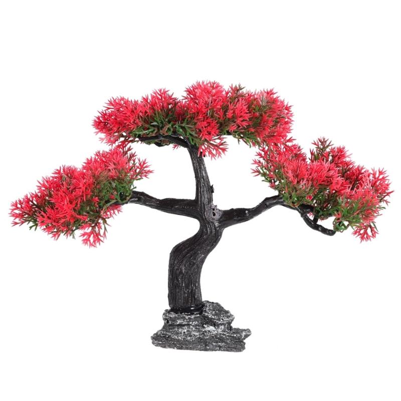Artificial Pine Bonsais Aquariums Ornament Natural Lookings and Easily Maintenance Landscape for Fishtanks Enthusiasts