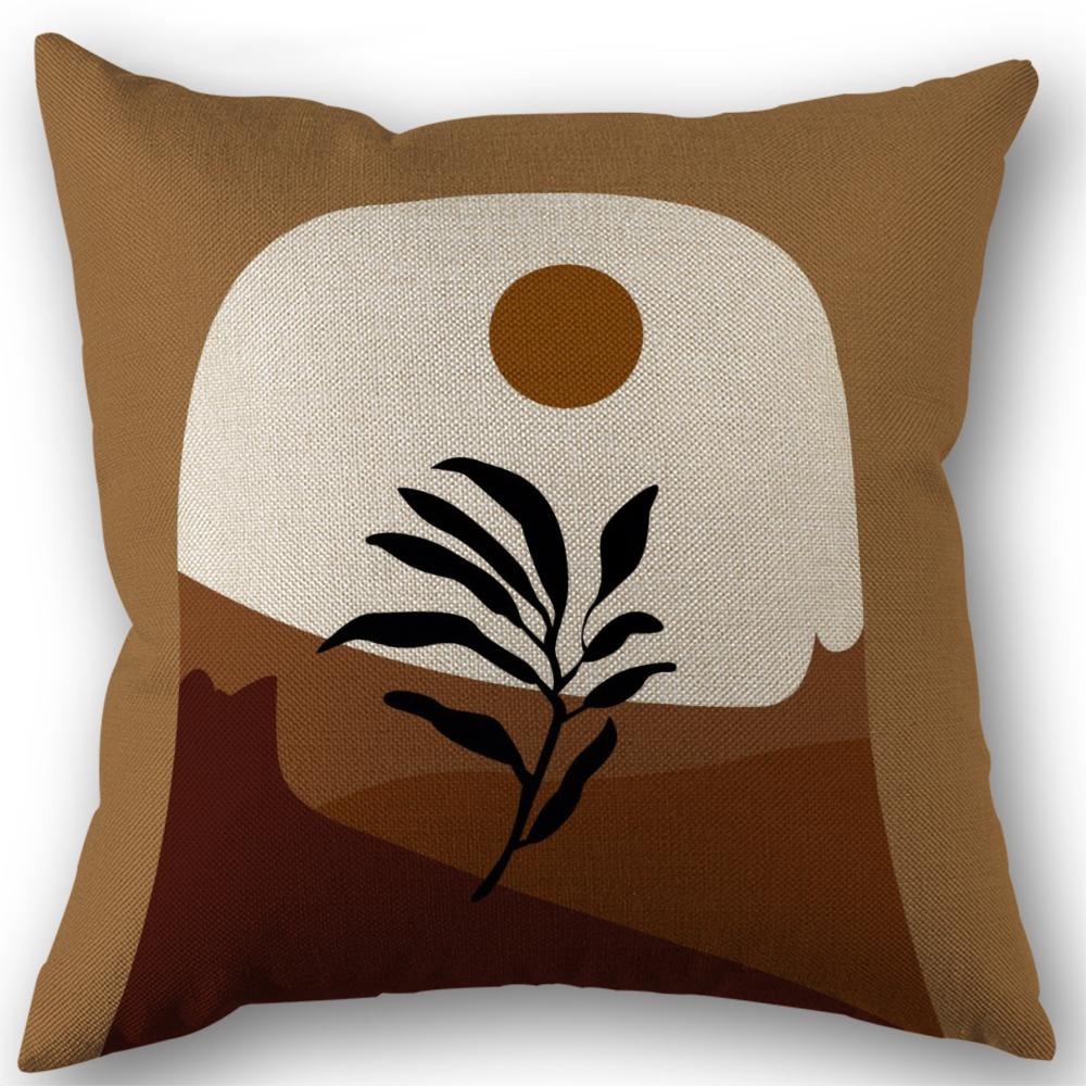 Abstract Boho Sunset Sunrise Sun And Moon Rainbow Landscape Decorative Pillow Cover Cushion Case,Home Sofa Bed Couch Decor
