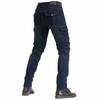 Men's Slim Fit Four Seasons Motorcycle Cargo Pants - Black, Multi-Pocket Riding Jeans