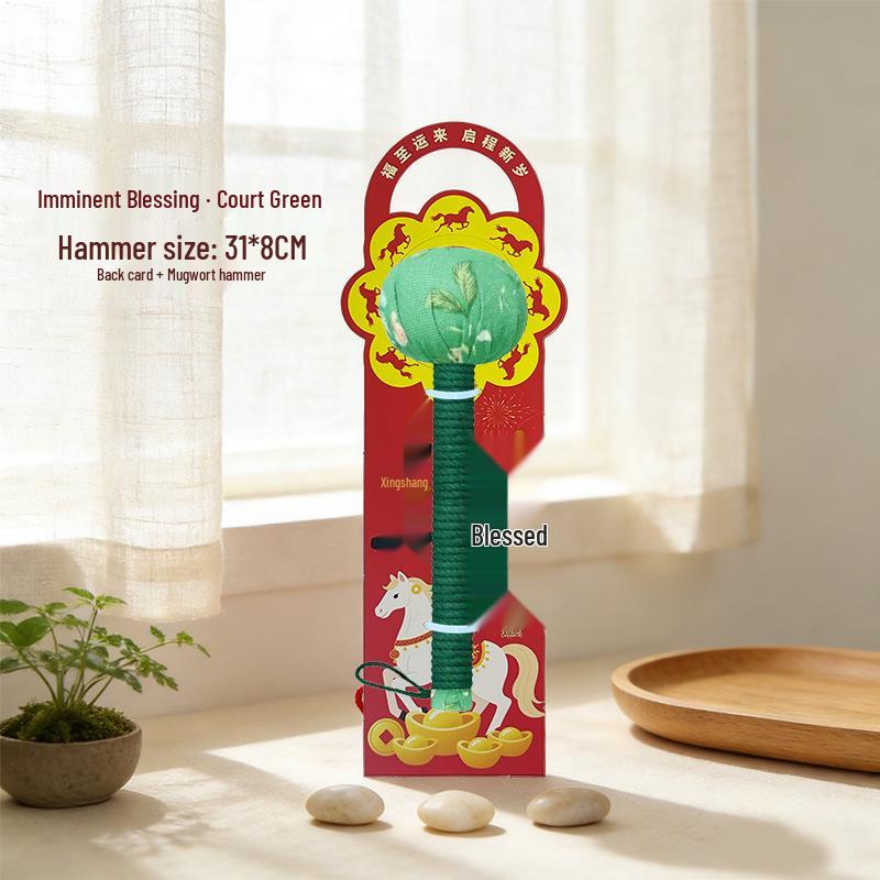 Mugwort Meridian Massage Hammer: Handcrafted Wellness Tool, Ideal New Year’s Gift