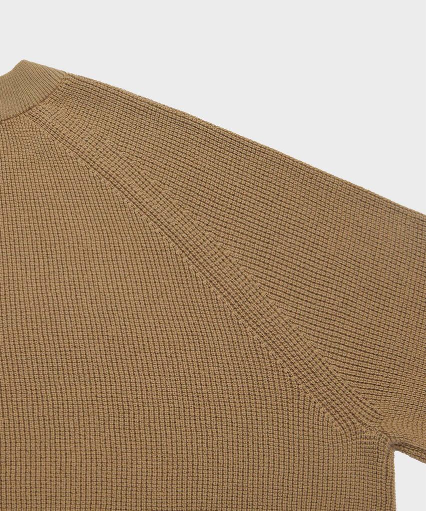 Yaichi Waffle Knit Merino Wool Sweater - Taupe