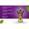 Lord Tirupati Balaji Gold Plated Black Terracotta Idol for Car Dashboard | Vishnu Ji Idol for Office Desk | Venkateswara Swamy Murti for Home |