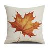 Thanksgiving Pillow Covers,Pumpkin & Autumn Leaf Design, Soft Flannel Sofa Cushion Covers for Home Decor,45x45cm, No Pillow Insert