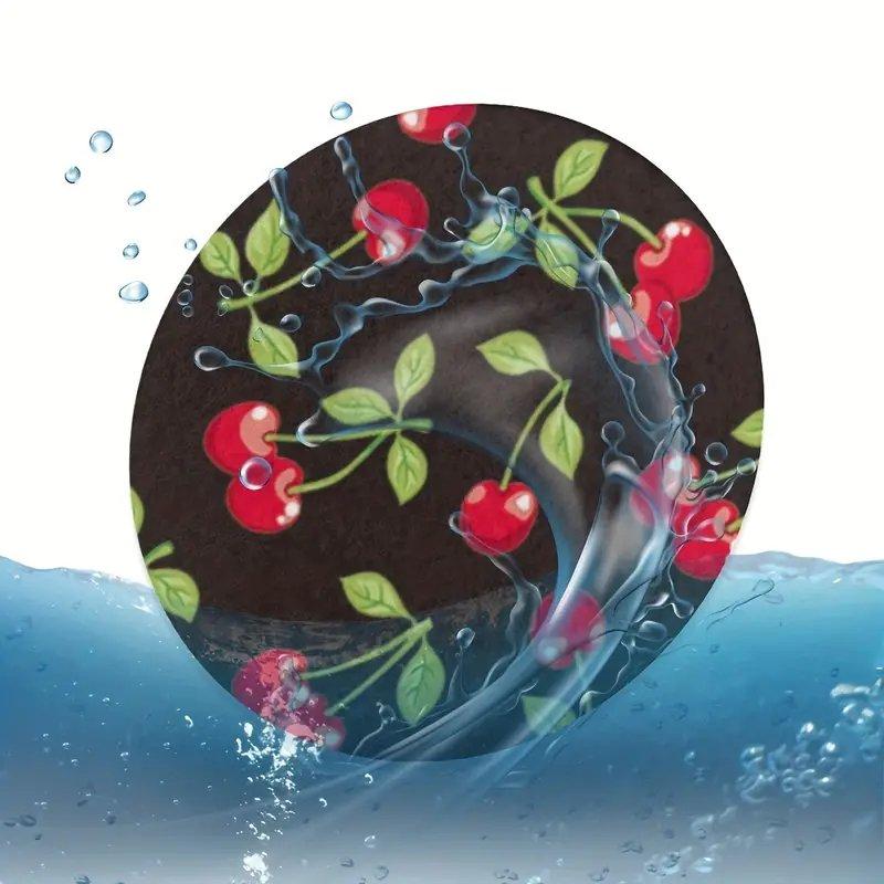 2pcs Cherry Car Cup Holder Mat, Car Cup Holder Mat Beverage, Cute Car Accessories, Unisex