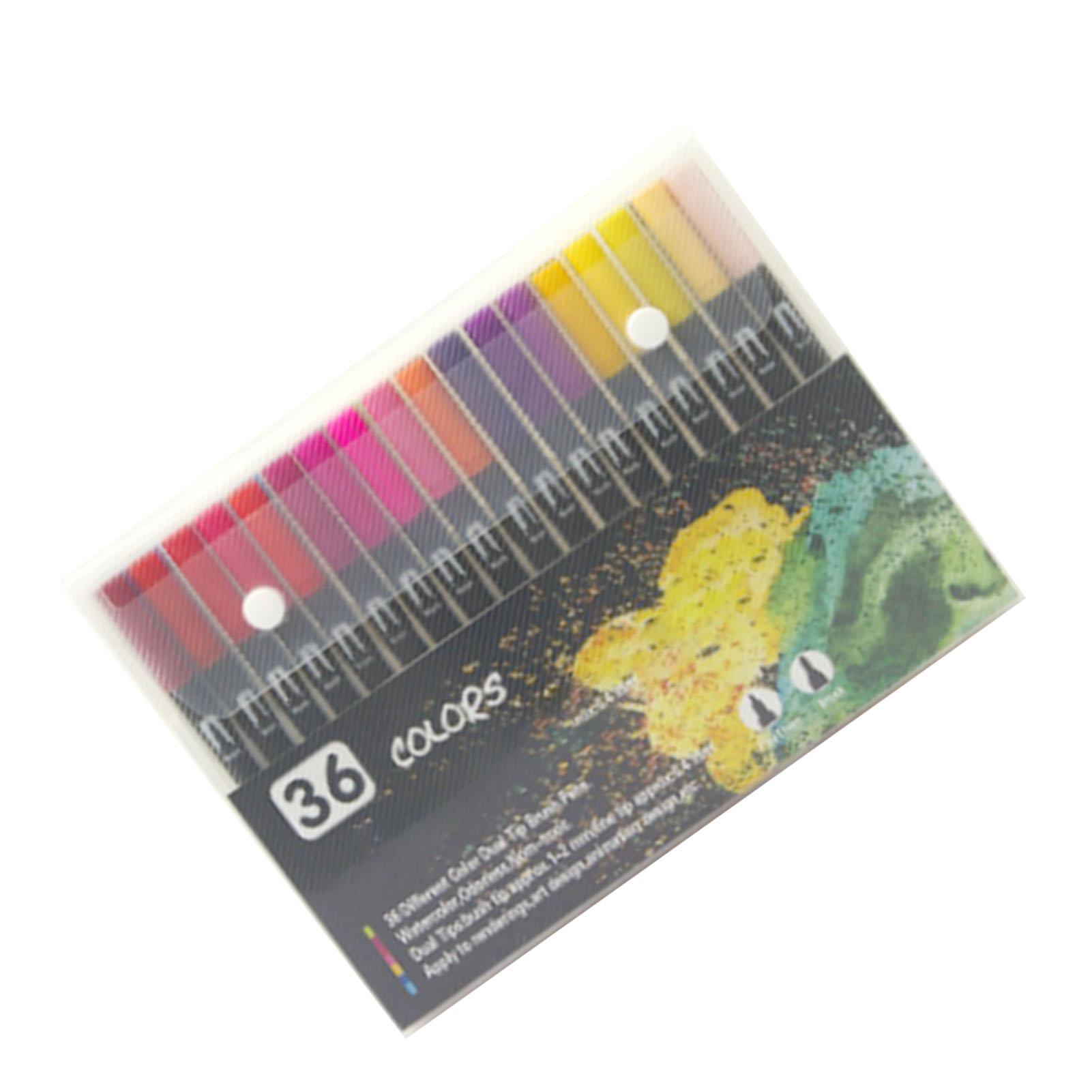 

36 Color Double Headed Marker Pen Set for Adult Water Based Inks Portable Paint Marker Pens for Drawing