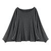 Damen Batwing Ein-Schulter Strick-T-Shirt, Langarm, Herbst/Winter 2026 Locker sitzendes Basisschicht-Oberteil.