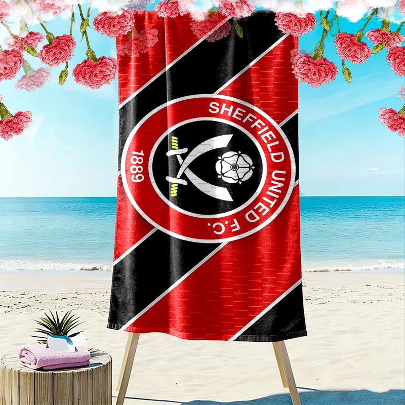 Sheffield United F.C Print Beach Towel, Large Soft Quick Dry Towel for Beach Camping Swimming